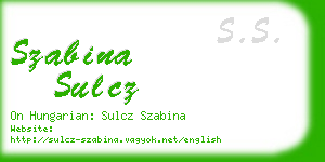 szabina sulcz business card